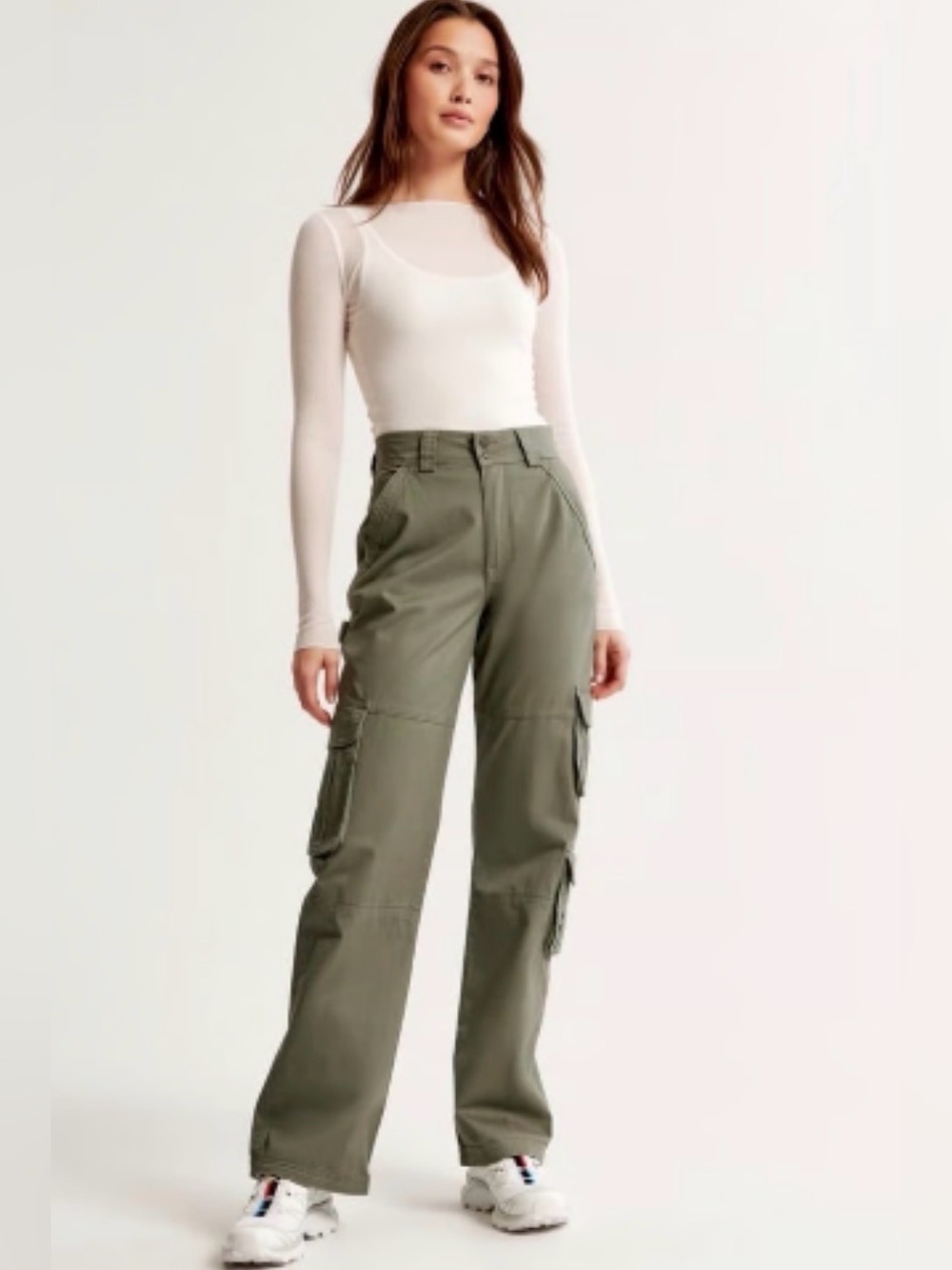 Abercrombie Relaxed Olive Cargo Pants